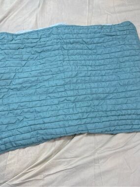 Light Blue Quilted Throw Blanket - Unbranded standard size set of 2